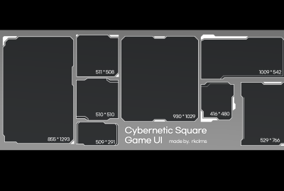 Cybernetic Square Game UI main cover image